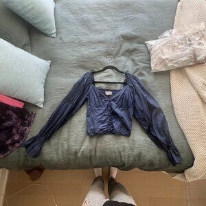 Anthropologie Puff-Sleeved Sweetheart Blouse